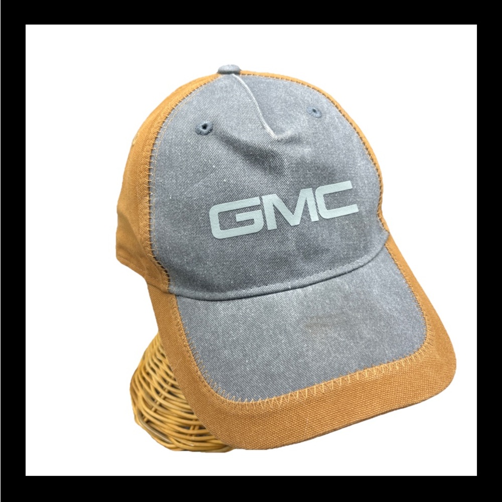 GMC Baseball Cap Hat Strap back Adjustable 5 Panel Gray Tan Cars Norscot Group